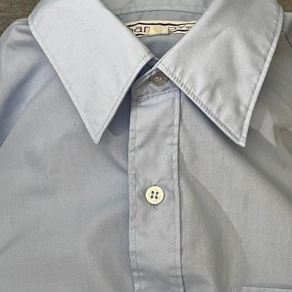 Barnaby Shirt Men's Blue Long Sleeve Button Up Collared Adult 15 1/2 - 34/35 - Picture 8 of 13